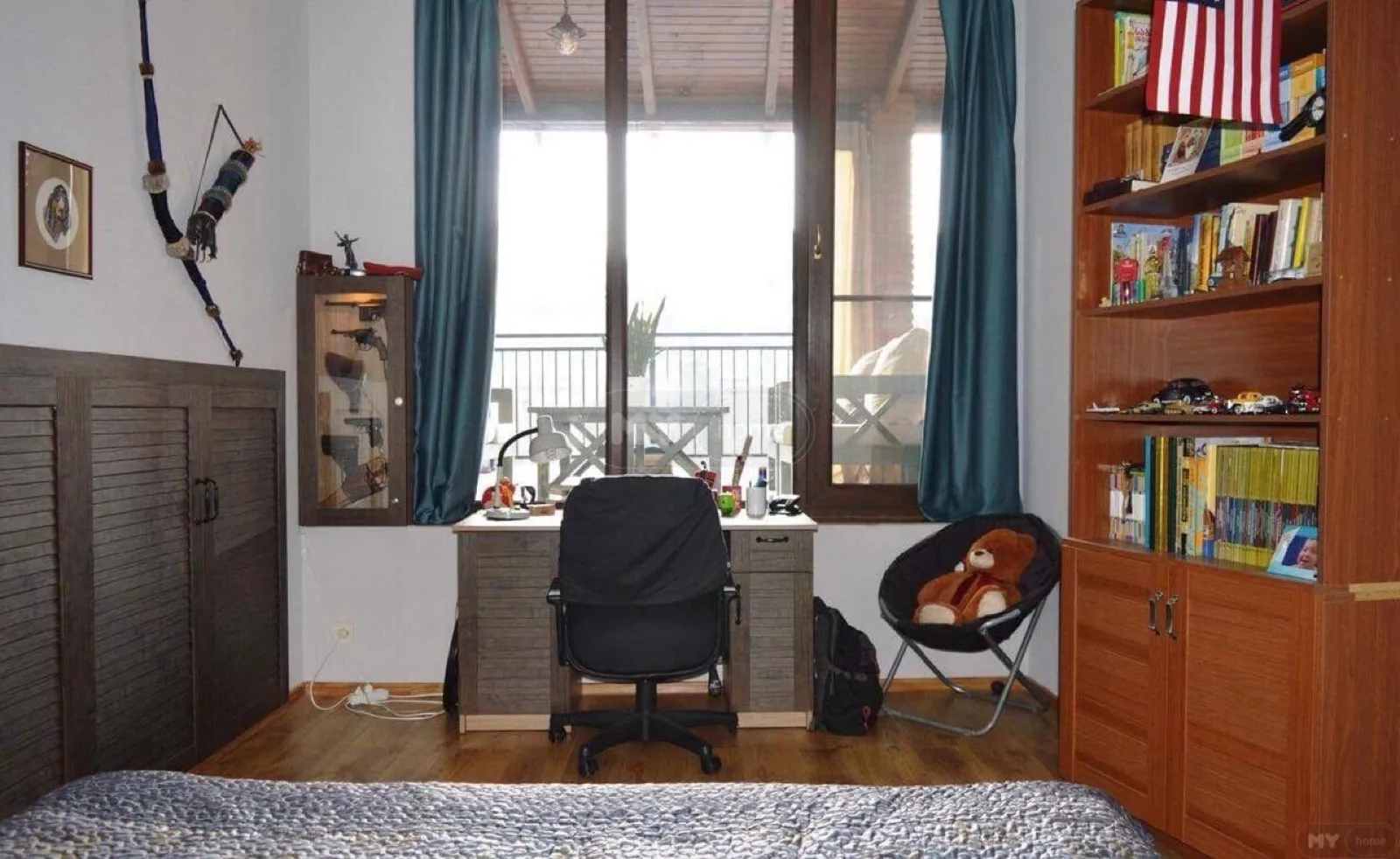 Master bedroom with balcony access